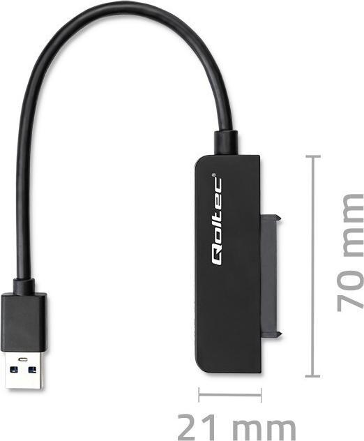 Actual product image Qoltec SATA adapter SSD HDD 2.5 inch, USB 3.0, 2TB