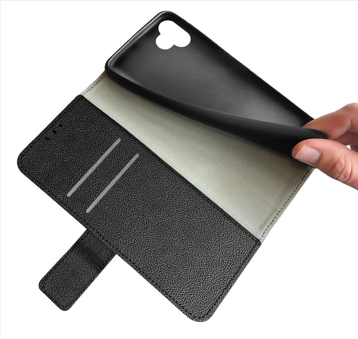 Actual product image Cazy Book Case Compatible with Samsung Galaxy A04 - Foldable Leatherette Cover - (Samsung Galaxy A04)