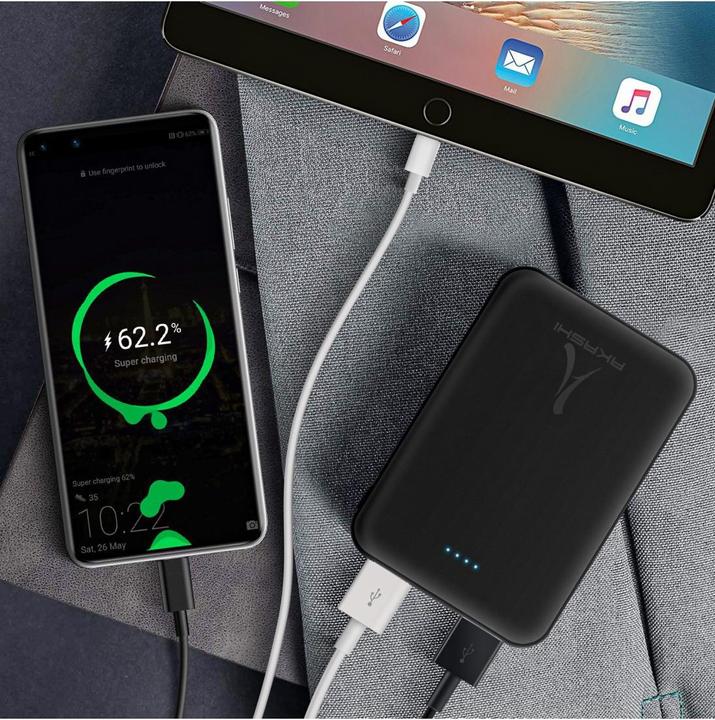 Immagine prodotto Akashi ALTPB10COMPBL 2x porte USB + connettore Micro-USB (10000 mAh)