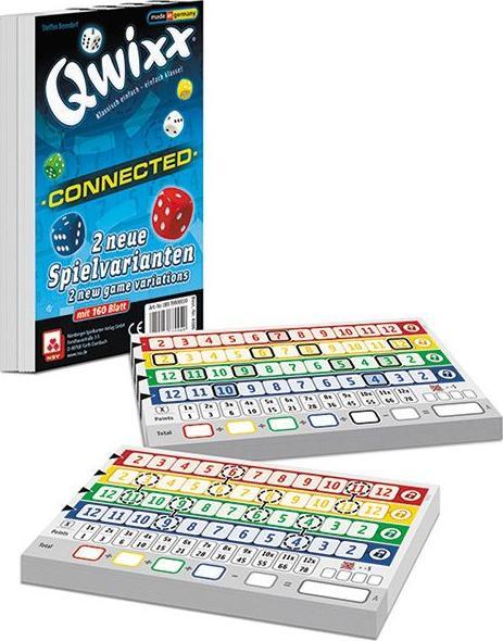 Actual product image Qwixx Connected additional blocks sheet (German)