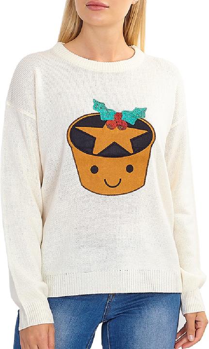 Actual product image Brave Soul Christmas design jumper (S)