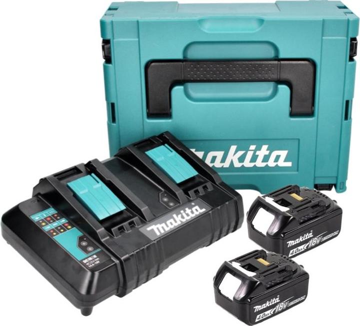 Actual product image Makita Power Source Kit 18 V with 2x BL 1840 B 4.0 Ah battery ( 197265-4 ) + DC 18 SH double charger (18 V)