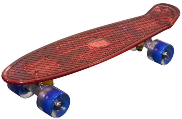 Actual product image Mu Sport MCU-Sport Rød Transparent LED Skateboard w/LED Lys + ABEC7