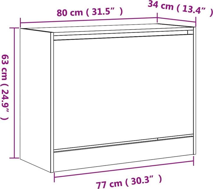 Produktbild VidaXL Nalani (80 x 34 x 63 cm)