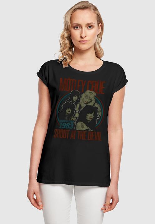 Actual product image Merchcode Ladies Motley Crue - SATD Tour 1983 Extended Shoulder Tee - 114109 (L)