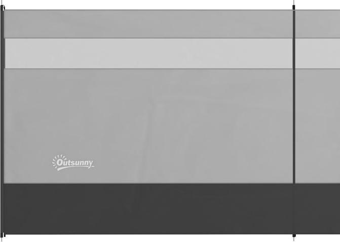 Produktbild Swisshandel24 Windschutz faltbar mit Lichtquellenfenster 725x140 cm Grau (725 cm)