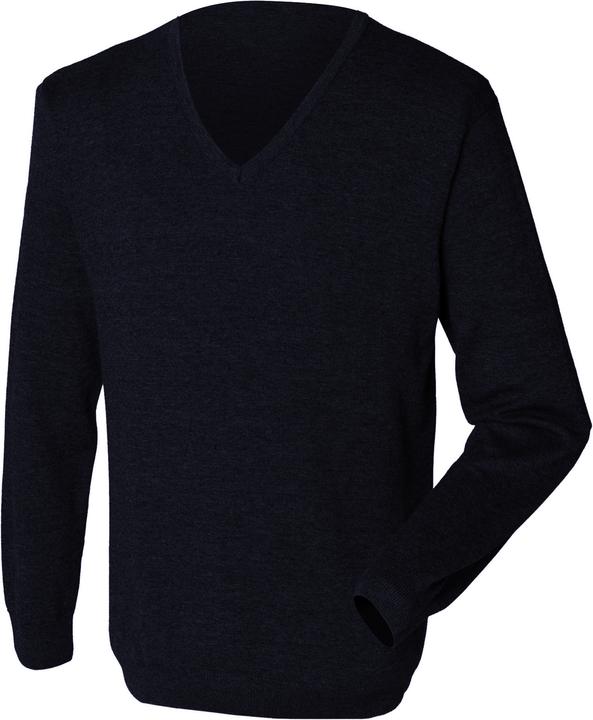 Actual product image Henbury Fine knit jumper Sweatshirt with V-neck (3XL)