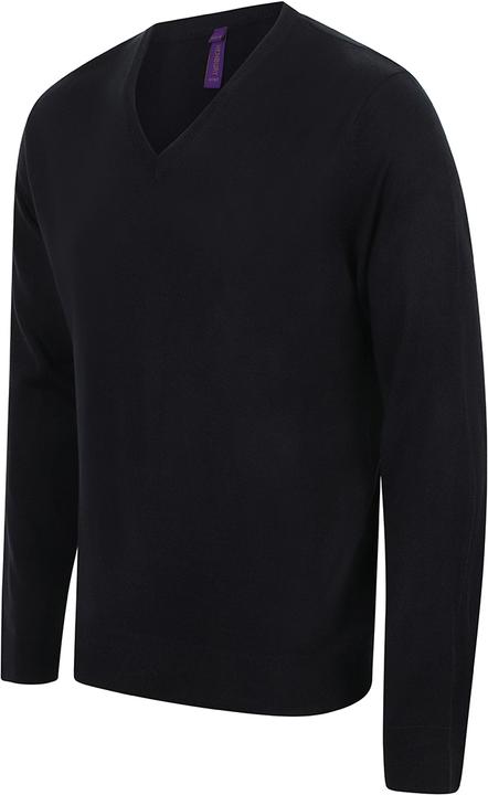 Actual product image Henbury Fine Knit Sweater Sweatshirt With V Neckline (XXL)