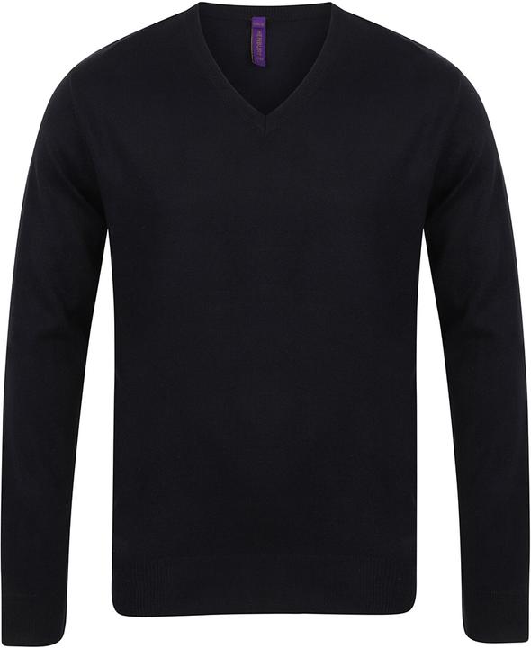 Actual product image Henbury Fine Knit Sweater Sweatshirt With V Neckline (XXL)
