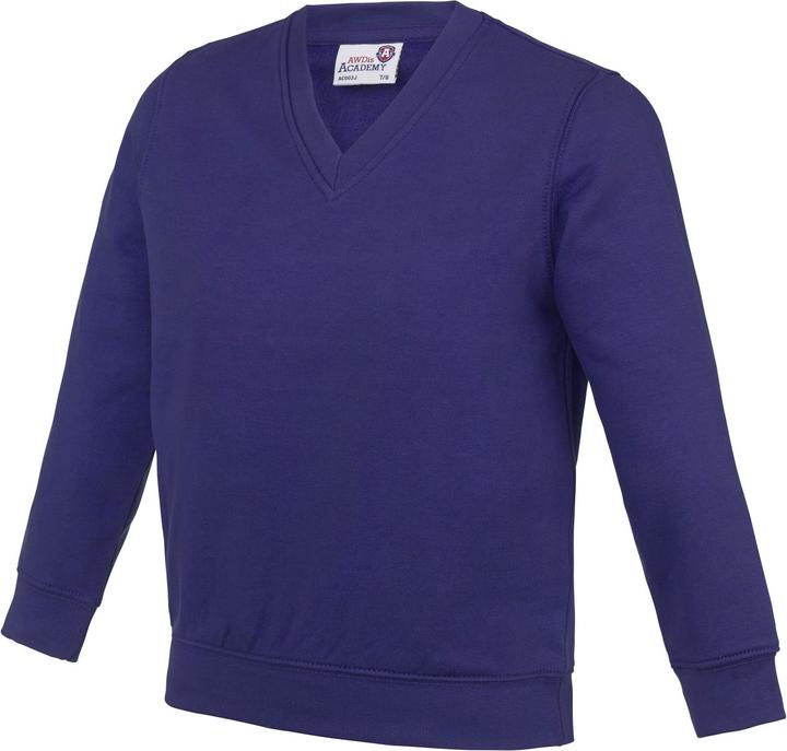 Awdis Academy Junior Schul Sweatshirt mit VAusschnitt (2 StückPackung)