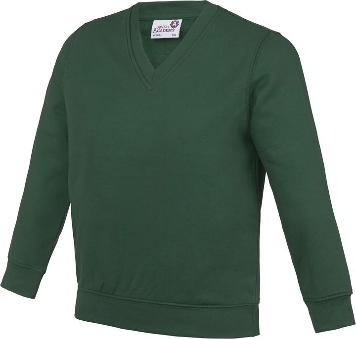 Awdis Academy Junior Schul Sweatshirt mit VAusschnitt (2 StückPackung)