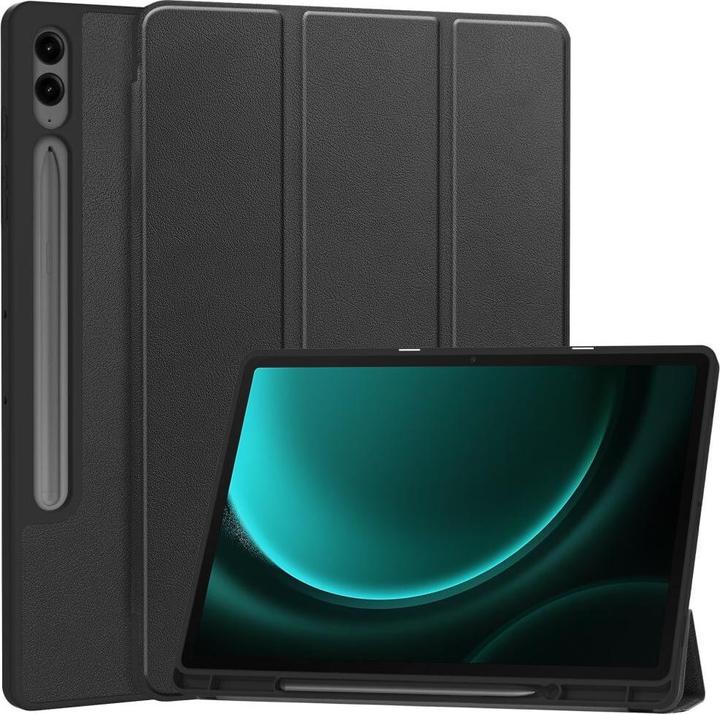 Actual product image Cover-Discount Galaxy Tab S9+ / S9 FE+ - Smart Case Silicone black (Galaxy Tab S9 Plus)