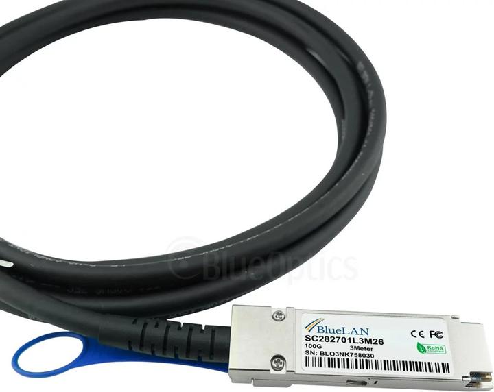 Produktbild BlueLAN Fortinet FN-CABLE-QSFP28-4SFP28-2 kompatibles QSFP28 DAC SC282701L2M26