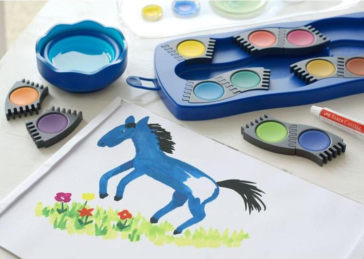 Actual product image Faber-Castell Gouache Connector (Cyan blue, 12 ml)