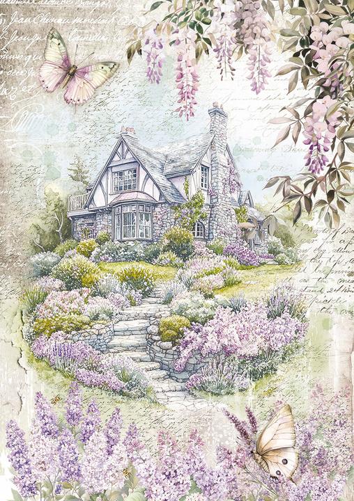 Actual product image Ciao Bella Motiv-Strohseiden Sortiment "Secret Garden", DIN A5, 8er-Set (8 x)