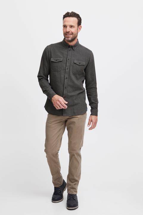 Produktbild FQ1924 FQSteven brushed twill LS shirt - Shirt - 21900516 (M)