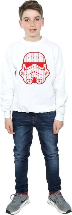 Actual product image Star Wars Boys Christmas Stormtrooper Helmet Sweatshirt (140, 146)