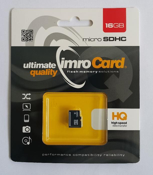 Image du produit IMRO Carte mémoire 4/16 Go MicroSDHC classe 4 (16 Go, microSDHC)