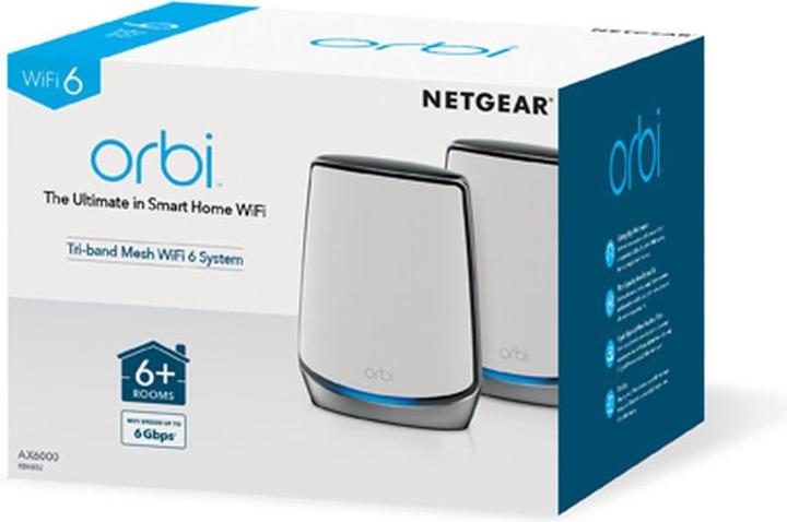 Actual product image Netgear Orbi WiFi 6 mesh system AX6000 (RBK852)