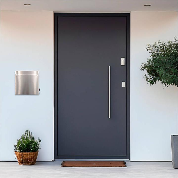 Actual product image SafePost 800 Design letterbox stainless steel