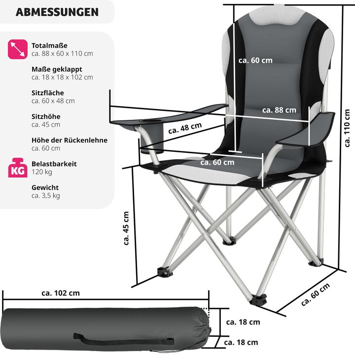 Produktbild tectake Campingstuhl
