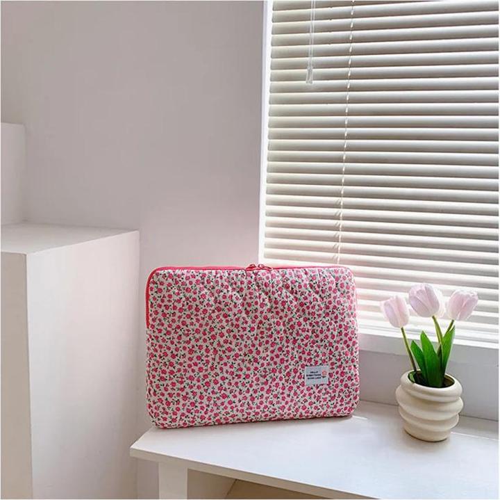 Actual product image Only-Bags.Store Cute flower laptop sleeve computer carrying case bag 15 inch portable desk cover bags