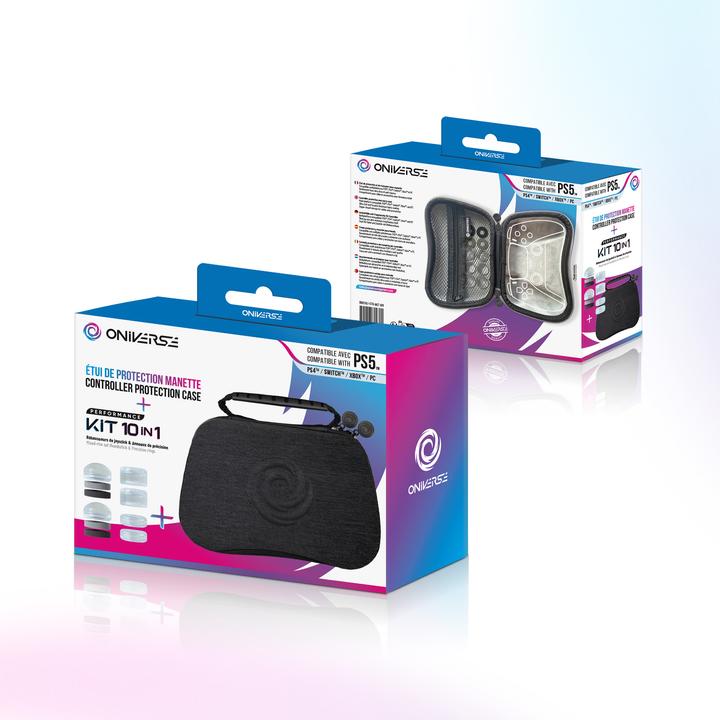 Image du produit Oniverse Controller Case With 10 Accessories 4 Rings 6 Silicon Cap - Grey