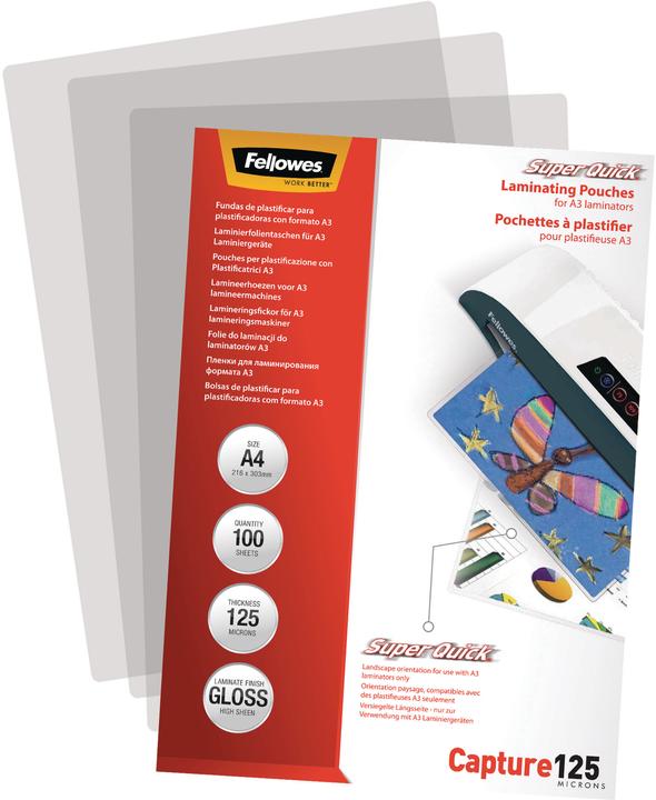 Actual product image Fellowes SuperQuick (A4, 100 Piece, 125 µm)