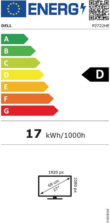 Energy Label Dell P2722HE (1920 x 1080 pixels, 27")