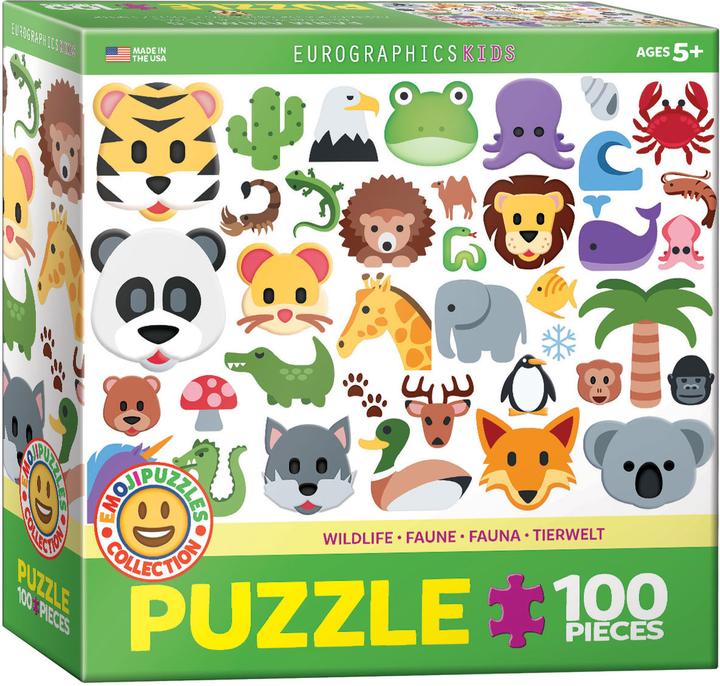Actual product image Eurographics Emoji - wildlife 100 parts (100 pieces)