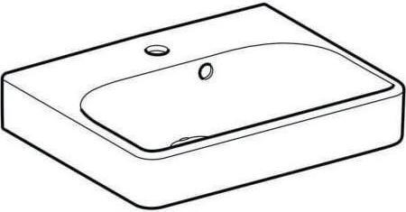 Image du produit Geberit Keramag / Lave-mains Smyle Square asymétrique 45 cm blanc 500222011 (360 mm, 450 mm)
