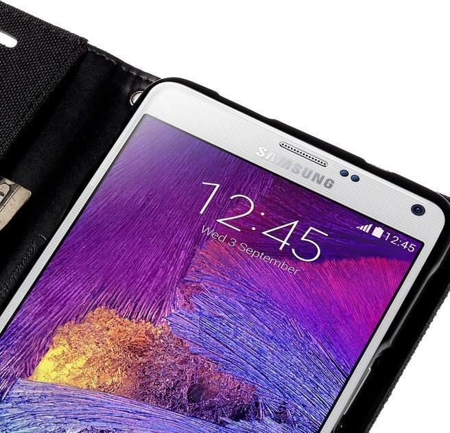 Actual product image Goospery Canvas Diary Series (Samsung Galaxy Note 4)