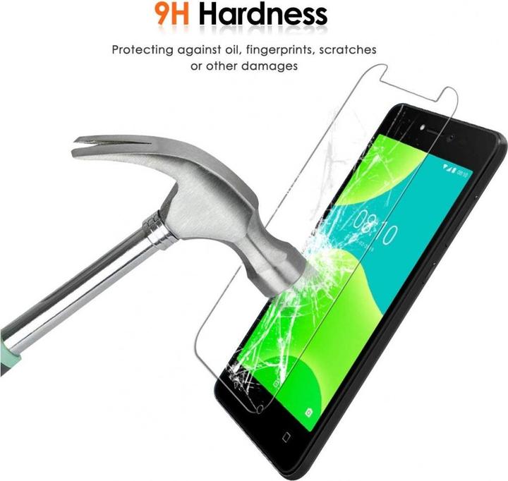Immagine prodotto Screenguard Wiko Y50 Pellicola protettiva in vetro Custodia Design amichevole (1 Pezzo/i, Wiko Y50)