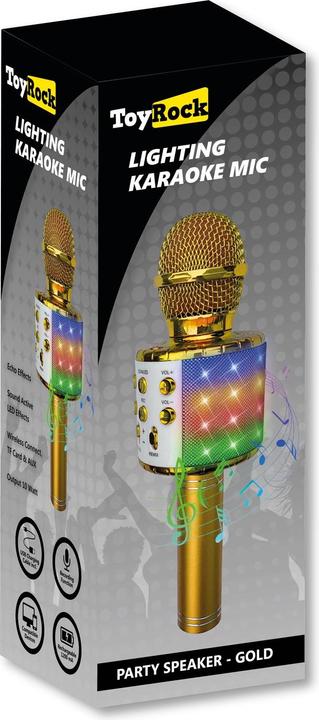 Produktbild Toyrock Party Fun Lights - Karaoke Microphone with Speaker - Gold (605602)