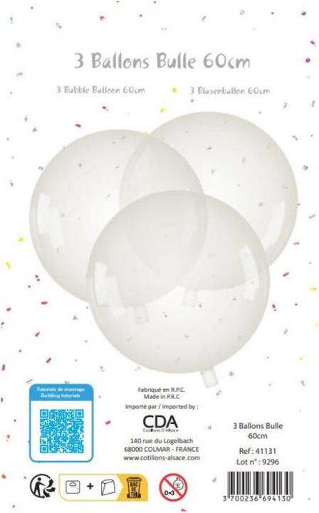 Produktbild Ballons 'Bulle' - 60 cm (3pcs)