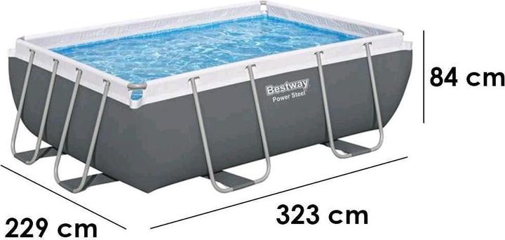 Immagine prodotto Bestway Set piscina Power con telaio in acciaio e pompa filtro 282 x 196 x 84 cm (282 x 196 x 84 cm)