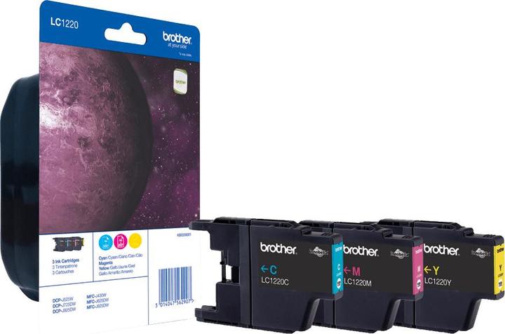 Produktbild Brother LC1220RBWBP - Gelb, Cyan, Magenta - Original (M, Y, C)