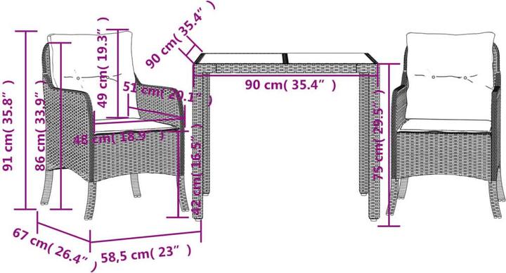Actual product image VidaXL Paris (90 cm)