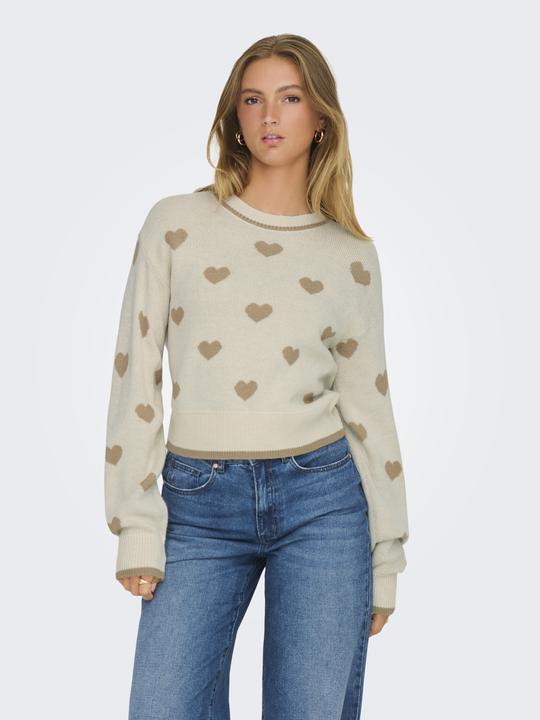Actual product image JdY Knit Fit Round neck Ribbed cuffs Pullover Knitted jumper (XL)