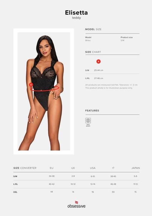 Immagine prodotto Obsessive Elisetta Teddy Taglia: L/XL (XL)