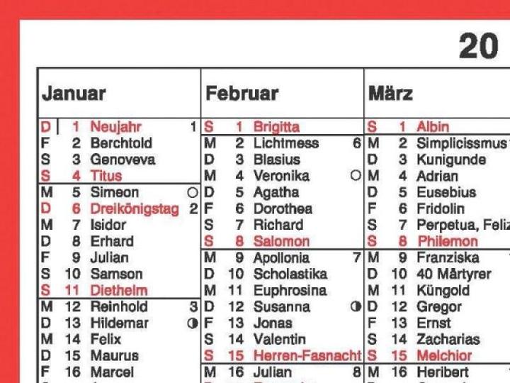 Produktbild Simplex Kalender mit Namenstagen A5 Querformat, 2026 (A5, Harter Einband, Deutsch)