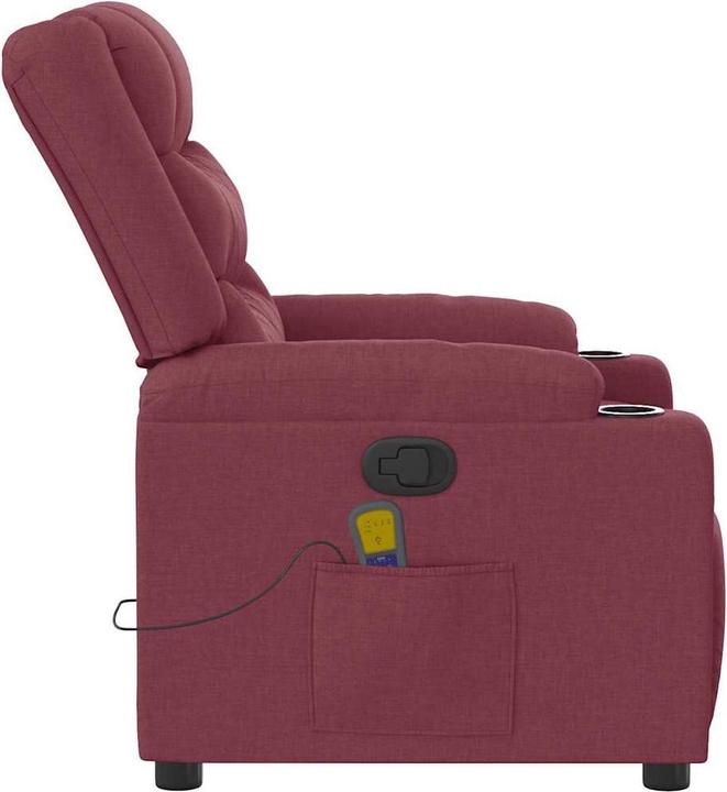 Image du produit VidaXL Fauteuil de massage vin rouge tissu