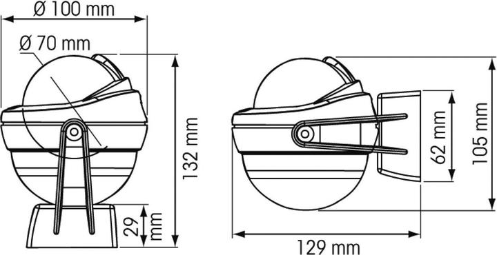 Immagine prodotto Plastimo Bussola Offshore 75, con staffa, nero