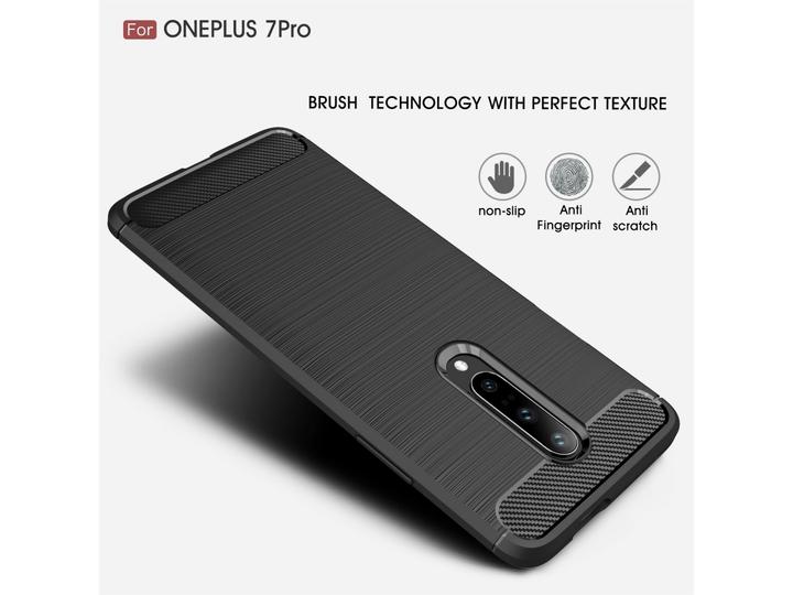 Produktbild Screenguard OnePlus 7 Pro Hülle Carbon Brushed Soft TPU (OnePlus 7 Pro)