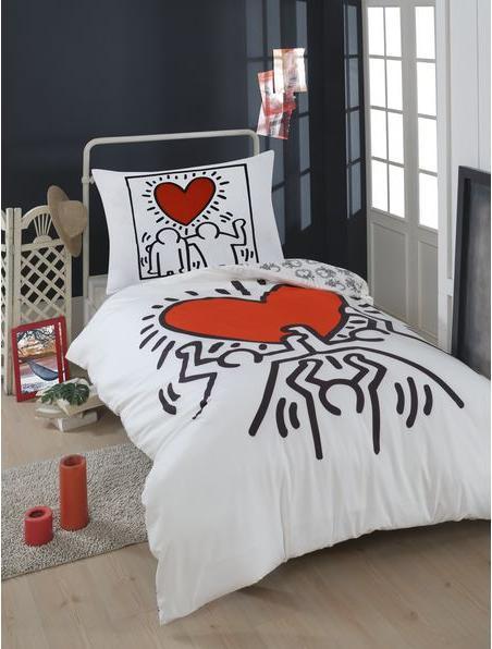 Image du produit Keith Haring Love (Set de linge de lit, 65 x 100 cm, 160 x 210 cm)