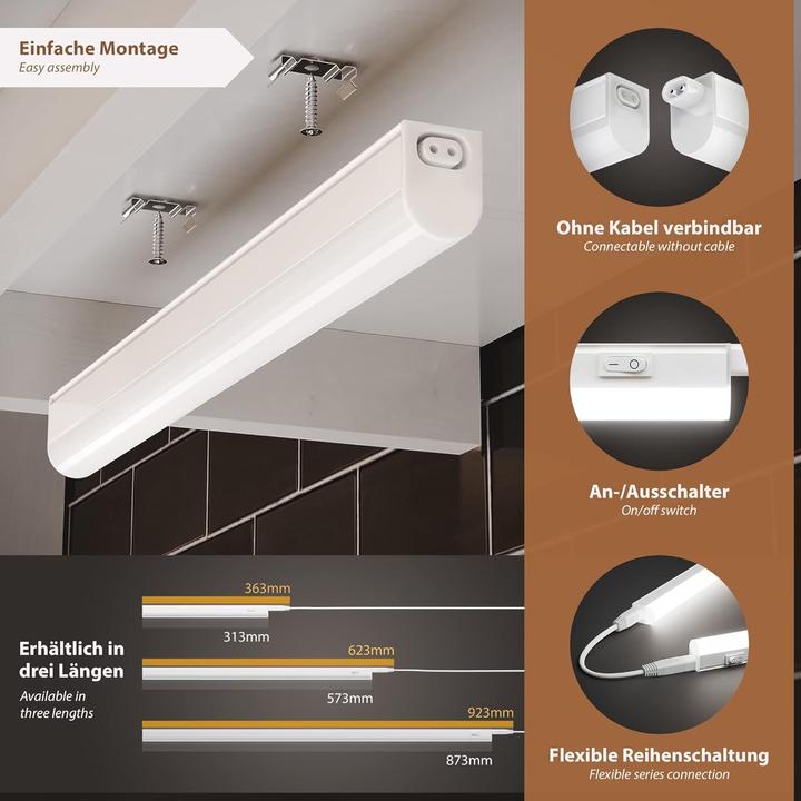 Actual product image Parlat LED Unterbau-Leuchten Rigel Set (2 Stück, 57,3cm) (880 lm)