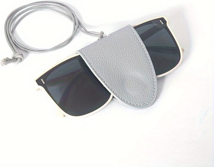Immagine prodotto Only-Bags.Store Custodia per occhiali in pelle PU con laccetto da collo - Portaocchiali magnetico portatile -