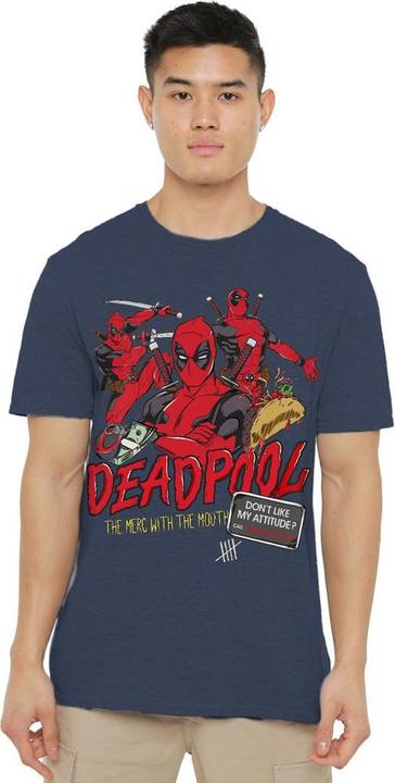Actual product image Deadpool Unisex Adult Attitude T-Shirt (L)