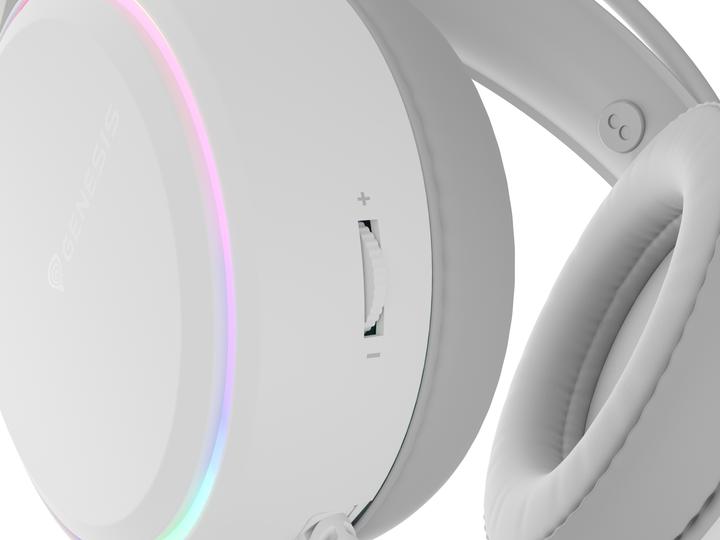 Actual product image Genesis Słuchawki SŁUCHAWKI NAUSZNE NEON 613 RGB Z MIKROFONEM PODŚWIETLENIE BIAŁE (Cable)