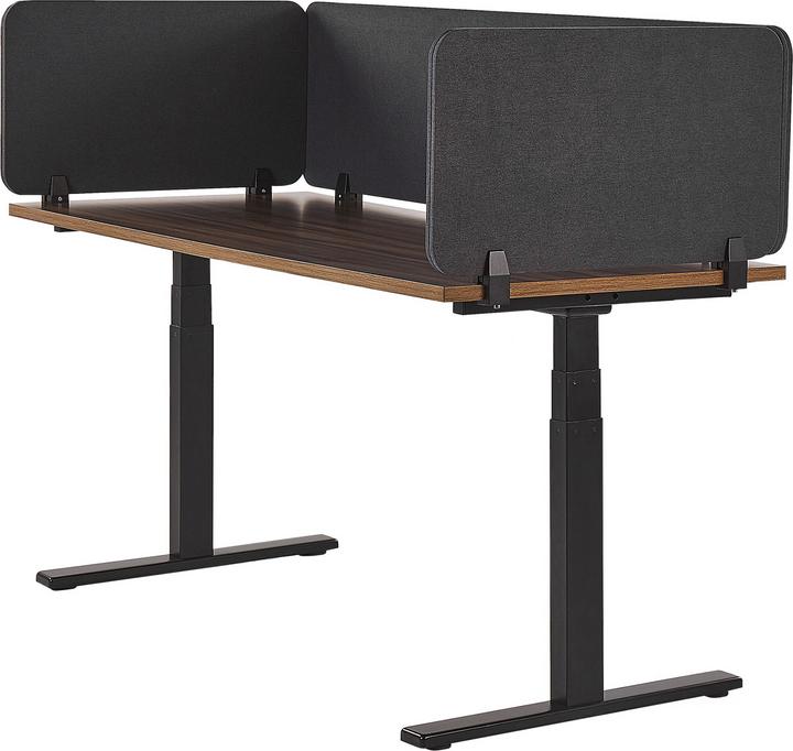 Actual product image Beliani Desk divider dark grey 130 x 40 cm WALLY (130 x 40 cm)